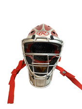 Rawlings CFA 1 JP Hockey Style Design Catchers Helmet Silver & Red