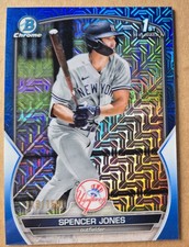 Spencer Jones 2023 Bowman Chrome BCP-139 Blue Mojo Refractor /150 Prospect  (RC)