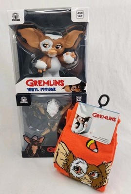 Culturefly Gremlins Bundle Gizmo And Stripe Vinyl Figures & Socks! See Descripti