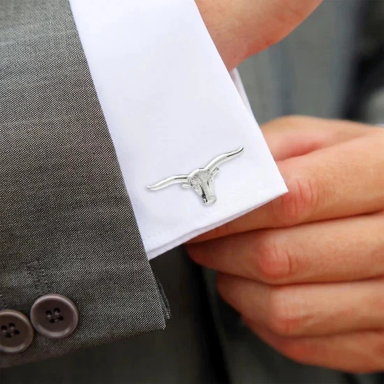 Longhorn Steer Cufflinks - Image 2 of 4
