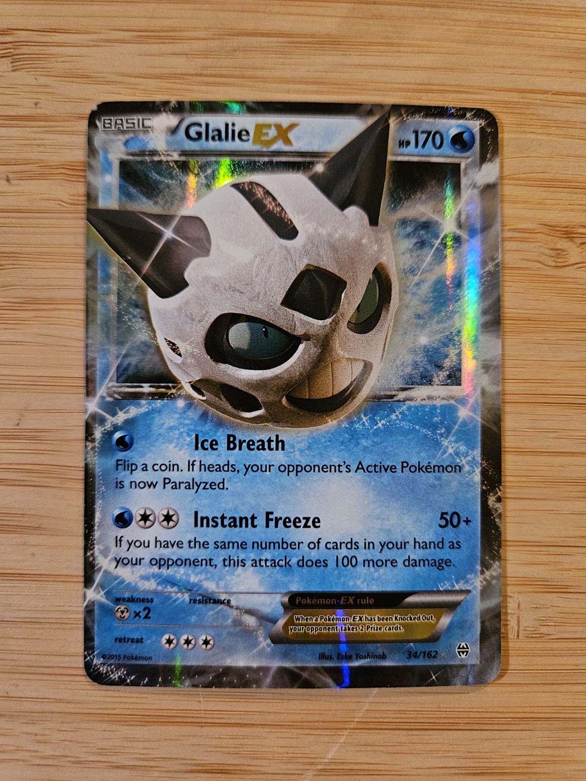 Glalie EX 34/162 BREAKthrough NM Ultra Rare Pokemon Card