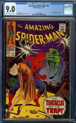 Amazing Spider-Man #54 CGC 9.0 OWW Marvel Comic 1967 - Doctor Octopus Appearance