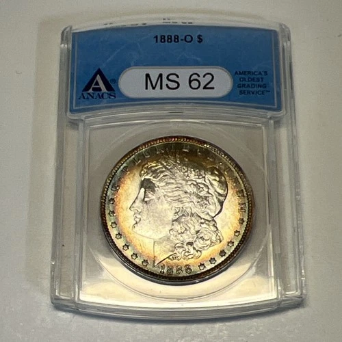 1888 Morgan Dollar New Orleans ANACS MS 62 Silver $1 Coin