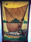 HERMES Vintage Barque Boat Beach Towel 100% Cotton 95×140cm France no box