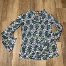 Tory Burch, Blue And White Stripes, Sequence Details Size 4