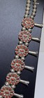 131.4g VINTAGE Reversible Zuni Sterling Turquoise Red Coral Squash Blossom — photo 5