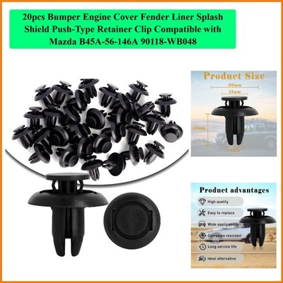 20pcs Bumper Engine Cover Fender Liner Splash Shield Push-Type Retainer Clip ...