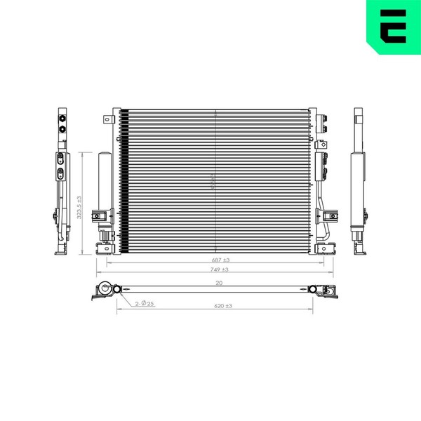 Kondensator Klimaanlage ERA 667428 Aluminium FüR Chrysler 300C Touring LX LE CRD-image