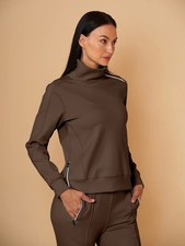 Ladies stylish Tracksuit M chocolate brown, ultra soft fabric, fits size 12