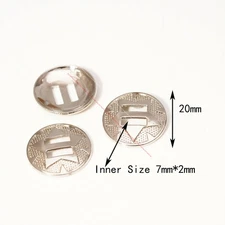 10X Silver Western Horse Saddles Halter Leathercraft Star Slotted Concho 20mm