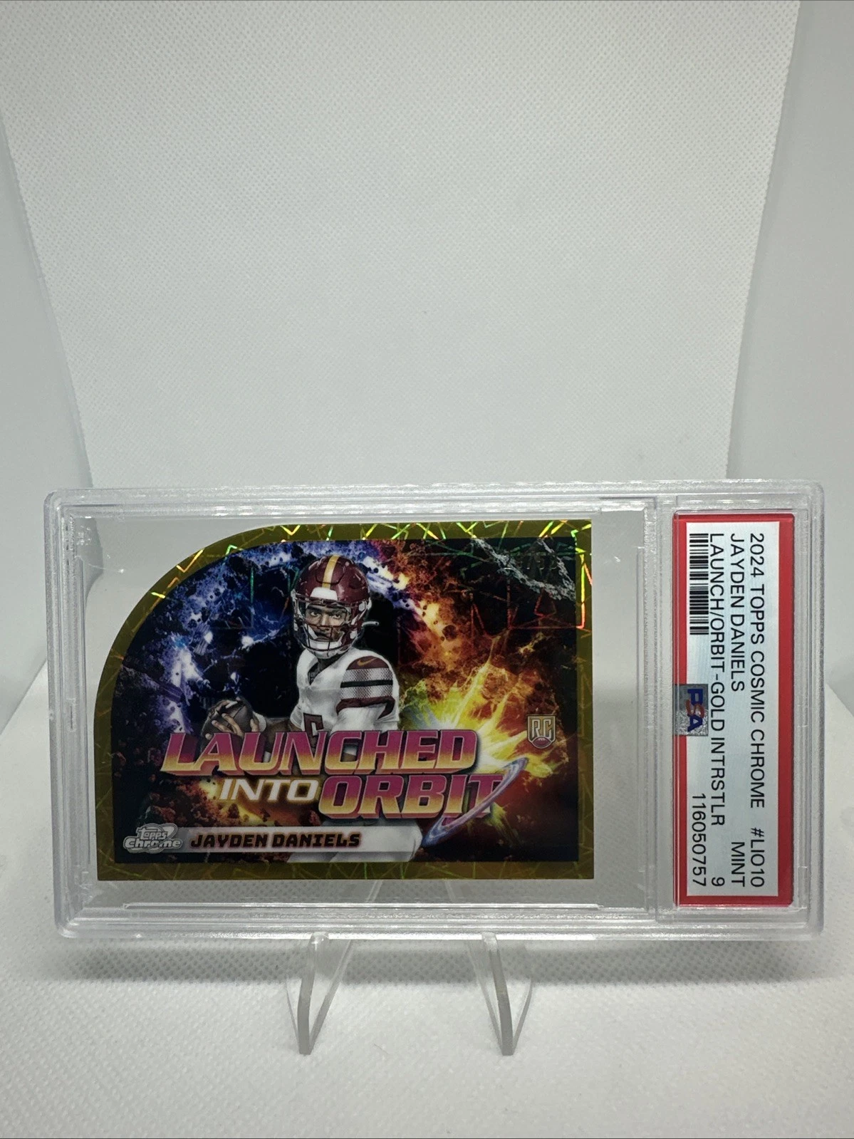 Jayden Daniels Topps Cosmic Chrome Launched Into Orbit #LIO10 Gold Interstellar