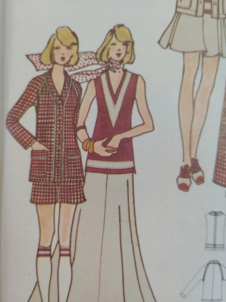 Jacket Top Skirt Pants Shorts 10 Butterick 3124 Sewing Pattern Kenzo VTG Wide - Image 3 of 4