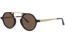 American Optical Oxford BNN C3 Sunglasses Black Tortoise/Brown Round Shape 44mm