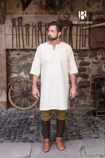Burgschneider - Medieval Tunic / Under Tunic 3/4 Sleeve  Lofar  - Natural