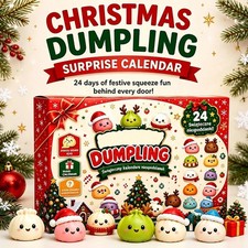 New Christmas Dumpling Squishy Advent Calendar 24 Days Countdown Mystery Box