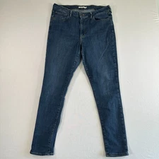 Levis 721 High Rise Skinny Jeans Womens Size 33 Denim Blue Cotton Blend