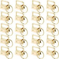 Key Fob Hardware,20 PCS 1 Inch Key Fob Keychain with Keychain Rings for Key C...
