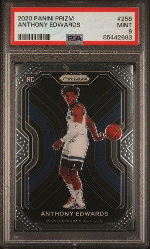 2020 Panini Prizm #258 Anthony Edwards PSA 9