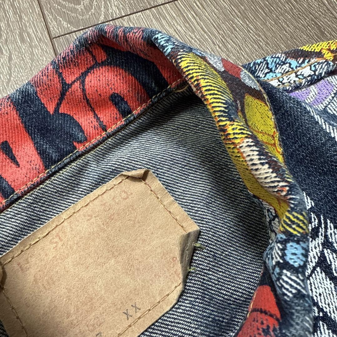 ジャケット・アウター LEVI'S 557XX BANNER AD PRINT Levi's 557XX Banner AD Print Denim Jacket Size 42
