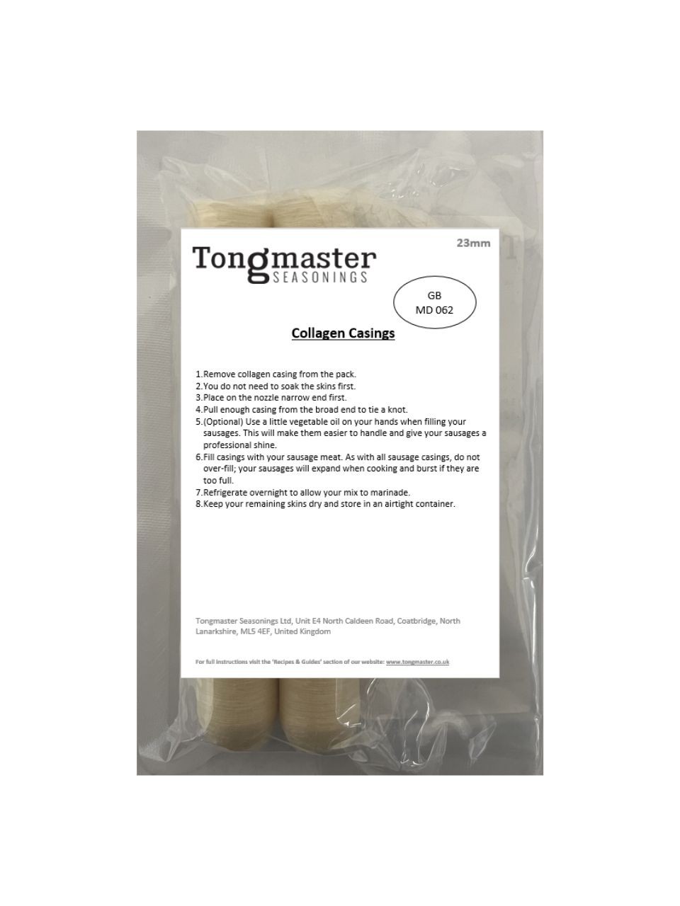 2 x 23mm Collagen Sausage Casings