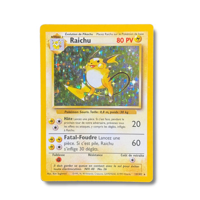 Pokemon Karte Französisch - Raichu 14/102 Holo - Base Set