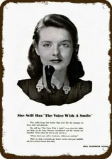 1943 Bell Telephone Woman Switchboard Operator DECORATIVE REPLICA METAL SIGN