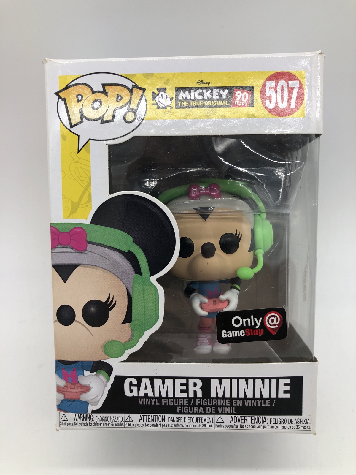 Funko Pop! Figura De Vinilo Disney Mickey Mouse 90 Años Gamer Minnie #507 Dañada
