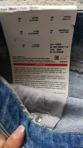 UNIQLO JEANS PENCIL SKIRT LIGHT BLUE WASHED OUT DENIM CLASSIC SIZE 28 UK NEW - Picture 2 of 6