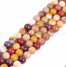 Round Natural 6/8/10/12mm Mookaite Jasper Spacer Beads for Jewelry Making 15"