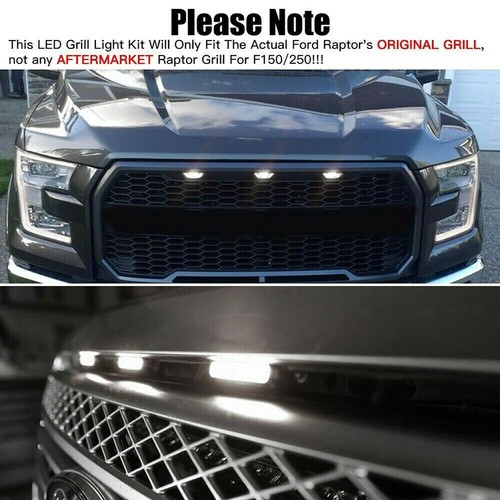 4pcs Smoked White LED Grille Light Kit for High End Grill for Ford Bronco 2021+ - Picture 11 of 12