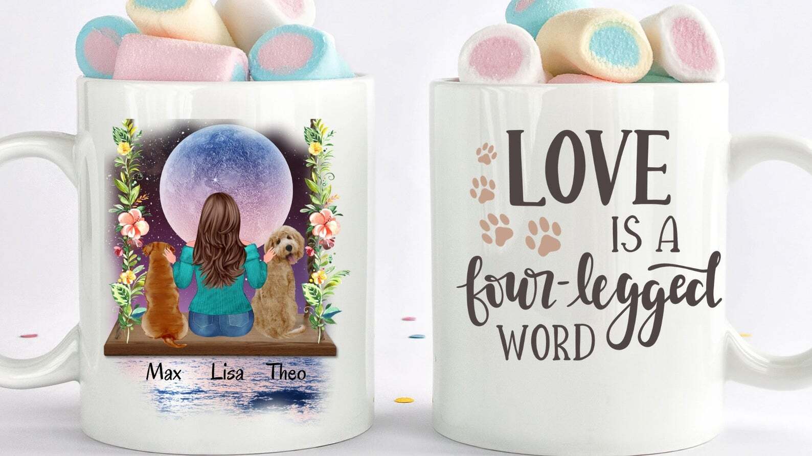 Personalised Dog Mug Life Is Better With Dogs Dog Owner Mug Personalized Dog