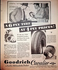 1930 Goodrich Cavalier Tires Rubber Company Akron Ohio - Vintage Advertisement