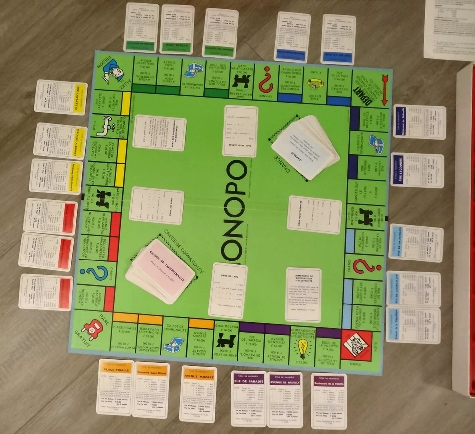 Jeu Monopoly Parker Brothers USA, en francs, Miro compagny Paris, vintage 60's - Photo 4/4