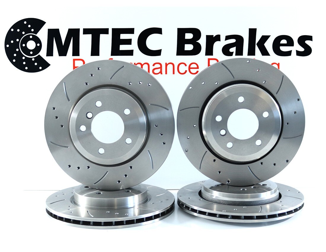 Front Rear Brake Discs For Nissan Patrol 2.8TD 1988-1997 Y60 Drilled Grooved