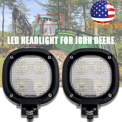 Fit John Deere 1270E HARVESTER 12V 24V work lamps play and plug LED flood light