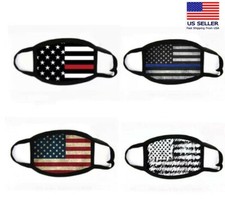 Unisex Face Mask Reusable Washable Cover Masks Fashion Men Women American Flag