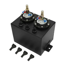 New 3.8L Surge Tank Kit Black Suits + 2 Dual Bosch 044 style Fuel pump