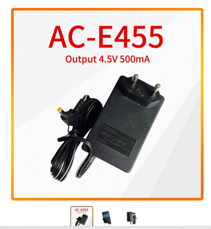 AC-E455 Replacement 220V Adaptor for Sony CD Player