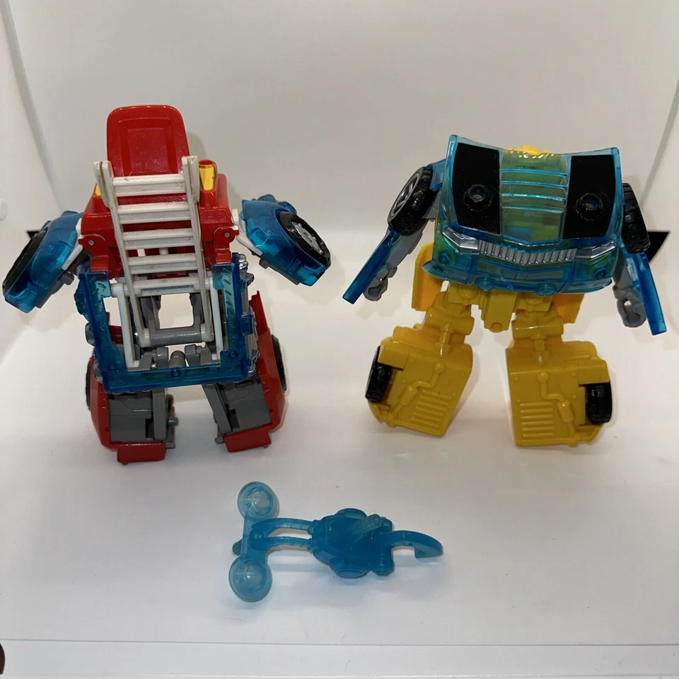 Transormers Rescue Bots Energize Playskool Bumblebee Optimus Prime Lot Of 2 - Image 3 of 4