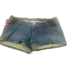 Isabel Maternity By Ingrid And Isabel Women's Size 10 Side Panel Blue Jean Short