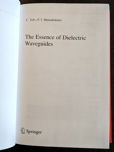Essence Dielectric Waveguides, Numerical Electromagnetics SIGNED Yeh Shimabukuro - Picture 8 of 21
