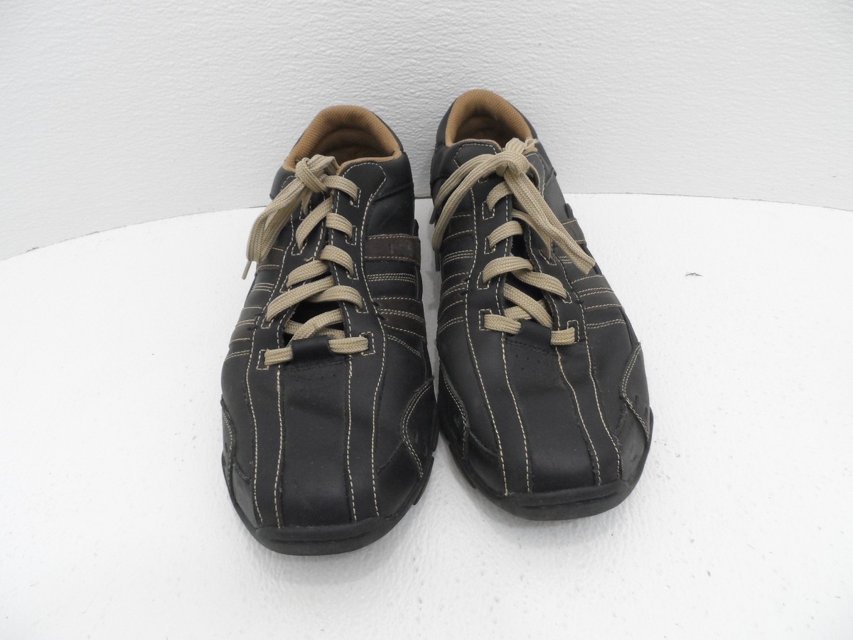 Skechers Relaxed Step Lace Ups Black/Brown Leather Men  display picture 3