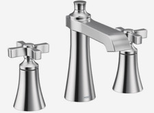 Moen TS6985 Flara Two-Handle 8" Widespread Cross Handle Bathroom Faucet Chrome