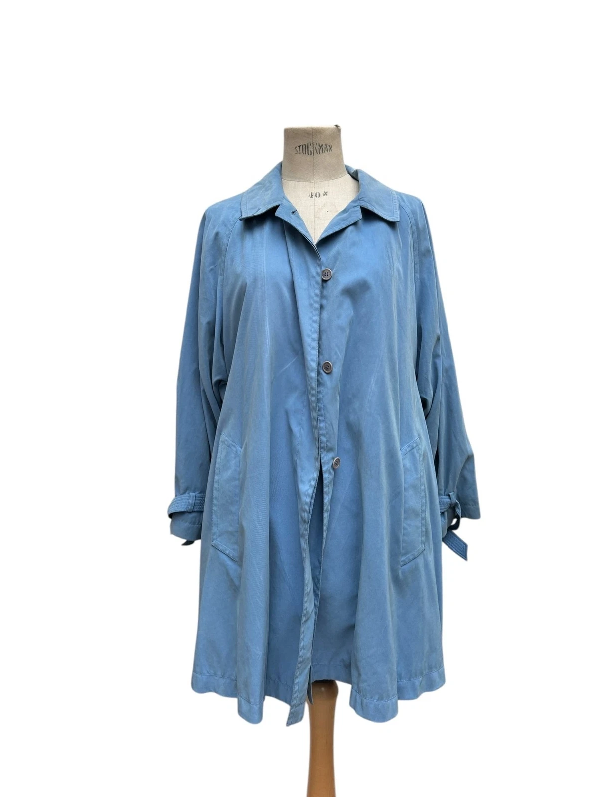 HERMÈS Cappotto Hermes vintage blu Mac taglia 38 M