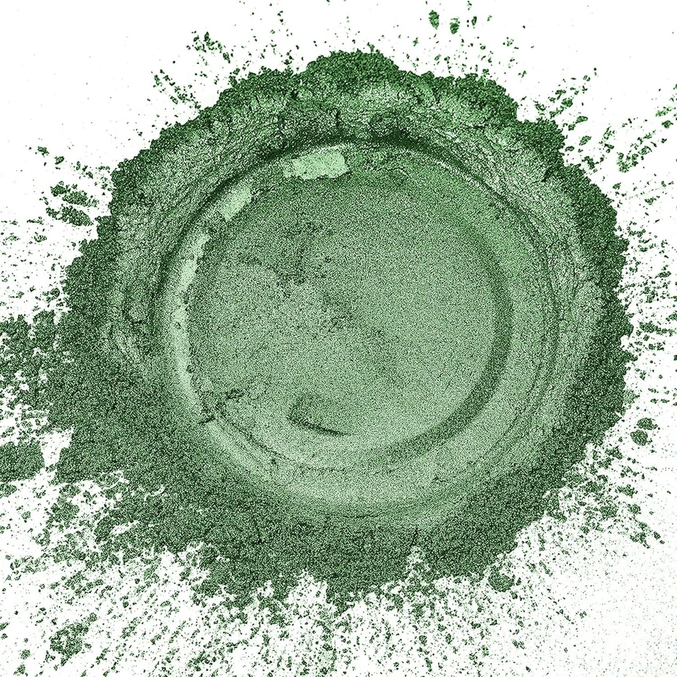 Dark Green Mica Powder, Natural Shimmer Mica Powder for Epoxy - Image 2 of 4