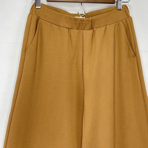 Women Culotte Wide Legs Cropped Pants Medium Brown - Picture 5 of 12