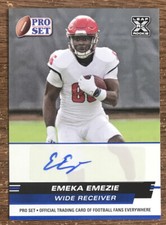 2022 Leaf Pro Set Emeka Emezie RC Auto Blue Border Card # PSA-EE2