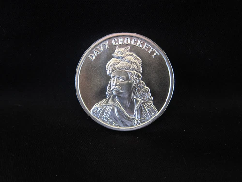 Wild West Legend Series Davy Crockett 1 oz Silver USA Made Capsuled BU Round