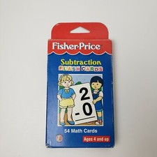Fisher Price Subtraction Flash Cards Mathmatics 1998 Ages 4 