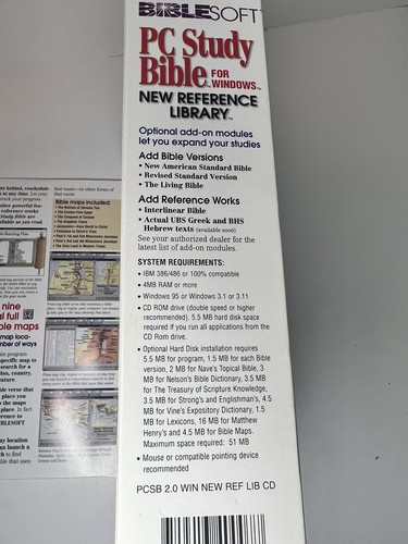 PC Study Bible Version 2.1 Windows 95 & 3.1 Discovery Plus NEW IN BOX RARE CDROM - Picture 13 of 14